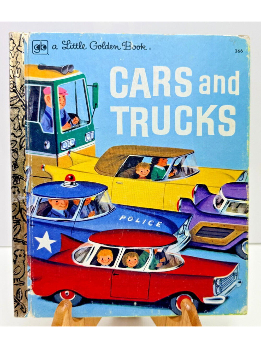 Little Golden Book Cars And Trucks 1978 70s 12th Printing Retro Designs